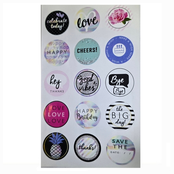 Monthly Multicolor Paper Sticker Book - Over 500 Planner Stickers - Picture 3 of 11